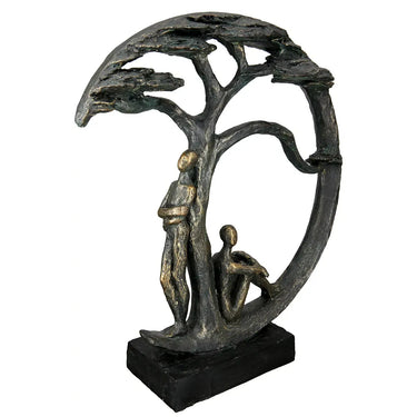 Skulptur – Antikes Finish, Bronzefarbene Oberfläche, Paarmotiv, 32 cm - Shadow | Gilde