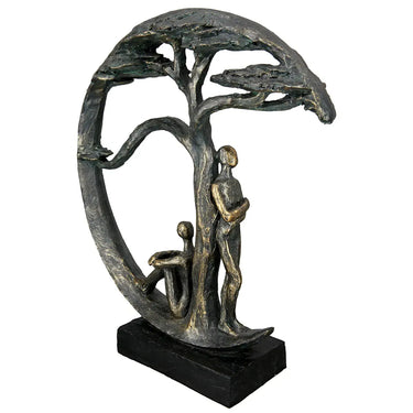 Skulptur – Antikes Finish, Bronzefarbene Oberfläche, Paarmotiv, 32 cm - Shadow | Gilde