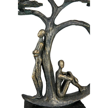 Skulptur – Antikes Finish, Bronzefarbene Oberfläche, Paarmotiv, 32 cm - Shadow | Gilde