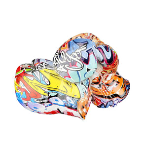 Dekoobjekt – Mehrfarbiges Graffiti, Boxhandschuhmotiv, Kunstharzmaterial, 15 cm - Street Art | Gilde