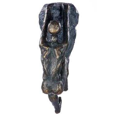 Skulptur – Antikes Finish, Bronzefarbene Oberfläche, Bergsteiger Motiv, 20 cm - Ambition | Gilde
