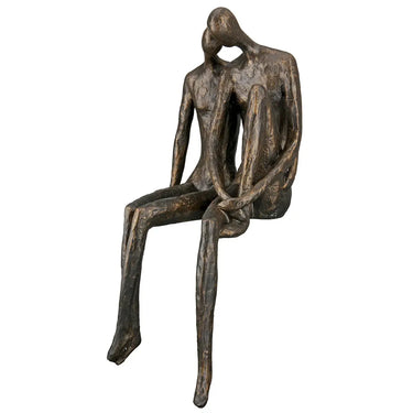 Dekofigur – Antikes Finish, Bronzefarbene Oberfläche, Paarmotiv, 35 cm - Couple | Gilde