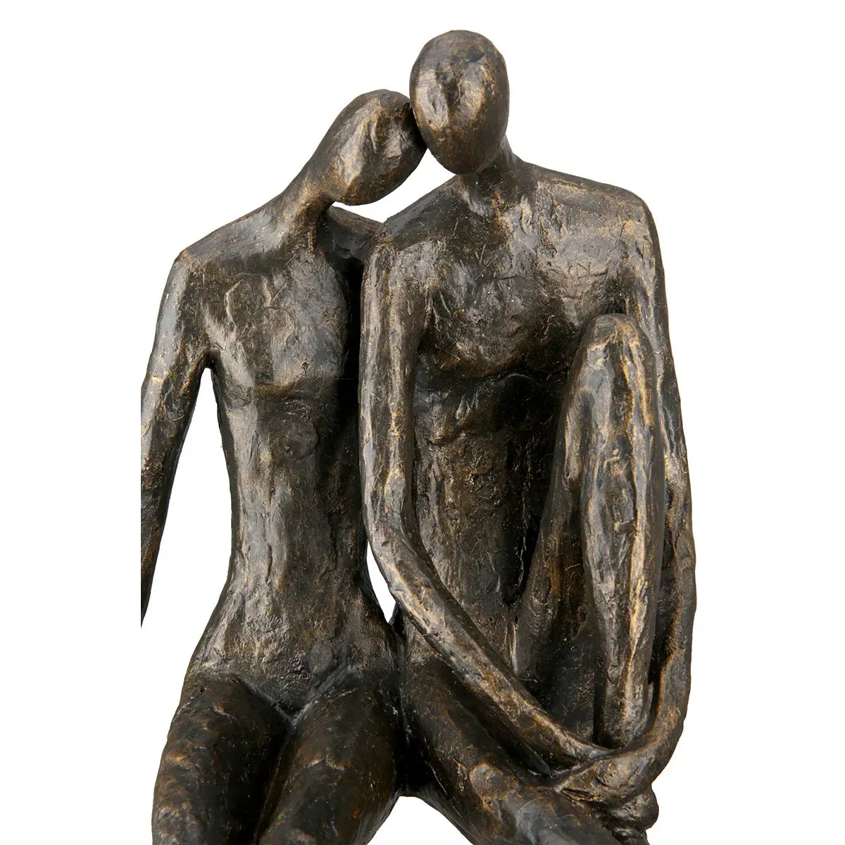 Dekofigur – Antikes Finish, Bronzefarbene Oberfläche, Paarmotiv, 35 cm - Couple | Gilde
