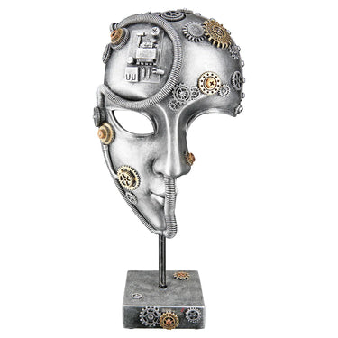 Skulptur – Steampunk Design, Antik Finish, Kunstharz Figur - Steampunk Face | Gilde
