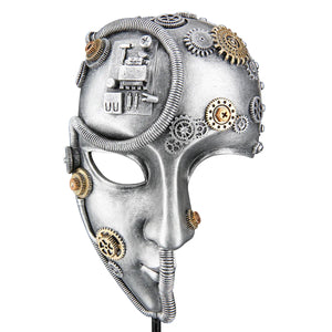 Skulptur – Steampunk Design, Antik Finish, Kunstharz Figur - Steampunk Face | Gilde