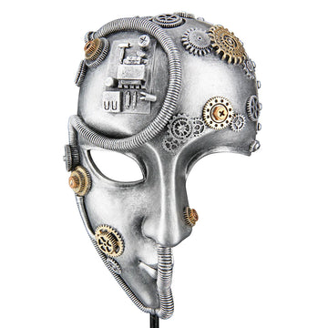 Skulptur – Steampunk Design, Antik Finish, Kunstharz Figur - Steampunk Face | Gilde