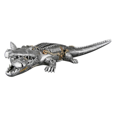 Figur – Mechanik Design, Vintage Optik, Detailreiche Form - Steampunk Crocodile | Gilde