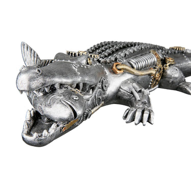 Figur – Mechanik Design, Vintage Optik, Detailreiche Form - Steampunk Crocodile | Gilde
