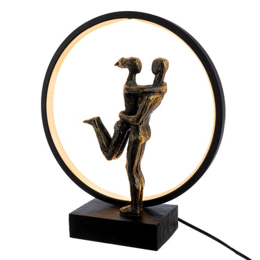 Tischleuchte – LED Beleuchtung, Paar Motiv, Bronze Optik - Happy Reunion | Gilde