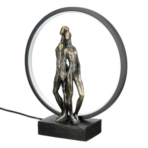 Tischleuchte – Bronze Optik, Paar Motiv, LED Beleuchtung - Herzleuchten | Gilde