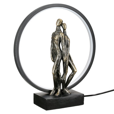 Tischleuchte – Bronze Optik, Paar Motiv, LED Beleuchtung - Herzleuchten | Gilde