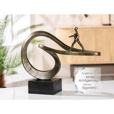 Skulptur – Ausdrucksstarke Form, Antik Finish, Bronze Optik - Path | Gilde