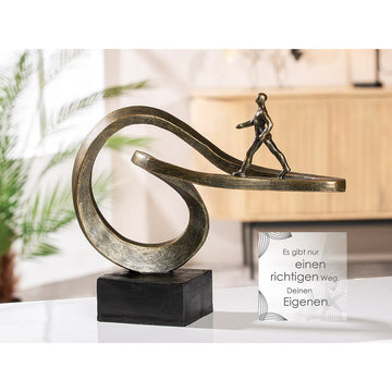Skulptur – Ausdrucksstarke Form, Antik Finish, Bronze Optik - Path | Gilde