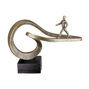Skulptur – Ausdrucksstarke Form, Antik Finish, Bronze Optik - Path | Gilde