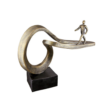 Skulptur – Ausdrucksstarke Form, Antik Finish, Bronze Optik - Path | Gilde