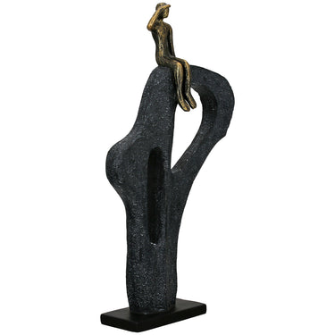 Skulptur – Bergsteiger Motiv, Antik Finish, Bronze Optik - Blick in die Ferne | Gilde