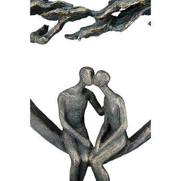 Skulptur – Herz Design, Paar Motiv, Antik Finish - Kiss under Tree | Gilde