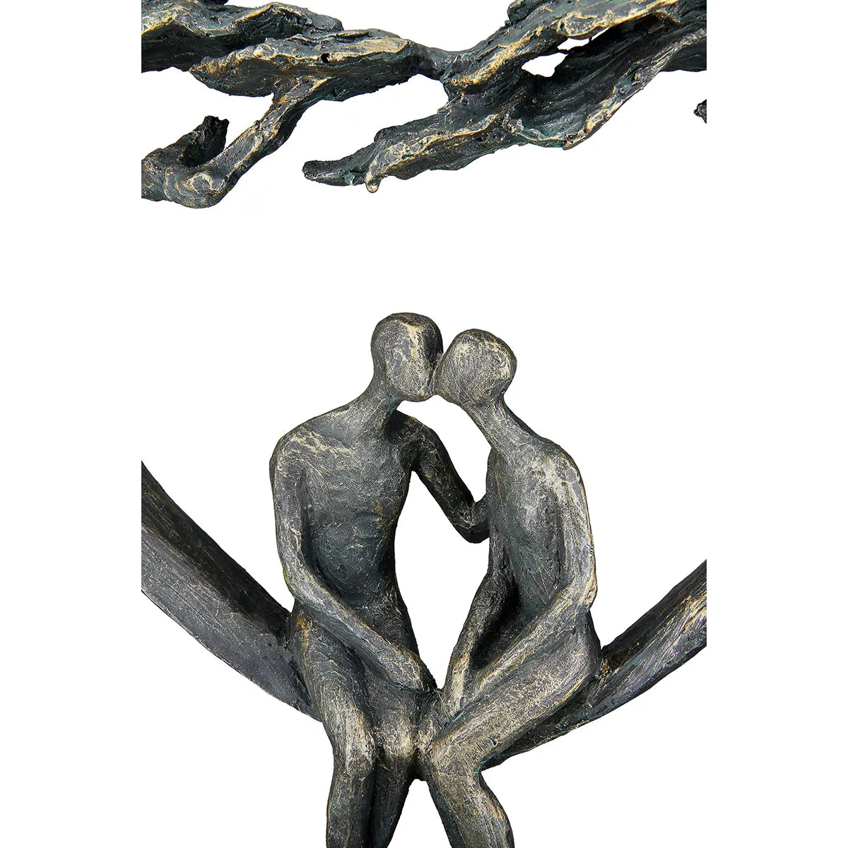 Skulptur – Herz Design, Paar Motiv, Antik Finish - Kiss under Tree | Gilde
