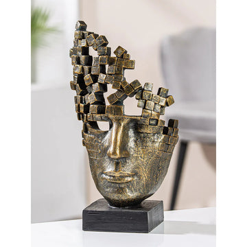 Skulptur – Gesichts Design, Antik Finish, Bronze Optik - Male Mask | Gilde