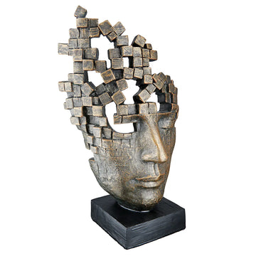 Skulptur – Gesichts Design, Antik Finish, Bronze Optik - Male Mask | Gilde