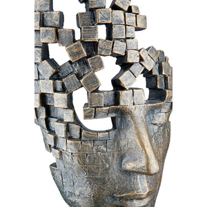 Skulptur – Gesichts Design, Antik Finish, Bronze Optik - Male Mask | Gilde
