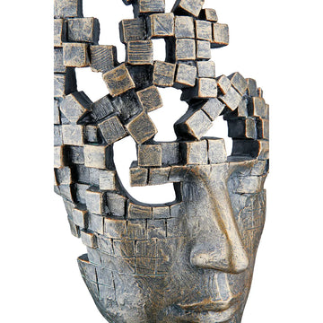Skulptur – Gesichts Design, Antik Finish, Bronze Optik - Male Mask | Gilde
