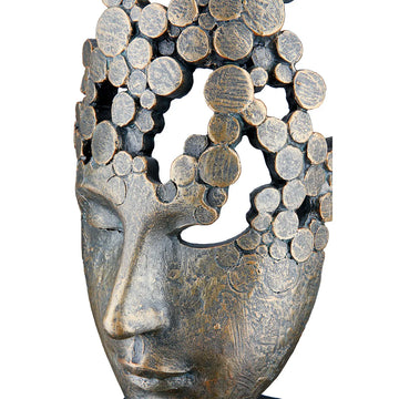 Skulptur – Gesichts Design, Bronze Optik, Moderne Kunst - Female Mask | Gilde