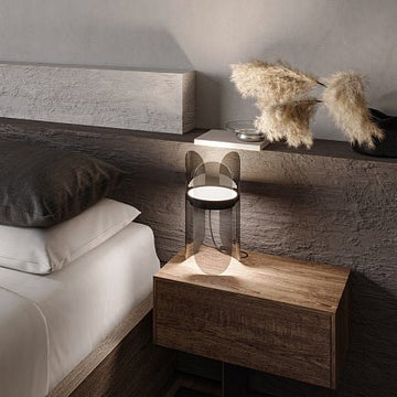 Table Lamp Bronze Finish, Opal Glass & Integrated LED – Insight | Maytoni