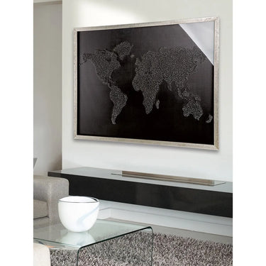 Wandbild – 3D Optik, Weltkarten Design, Glas Oberfläche - World | Gilde