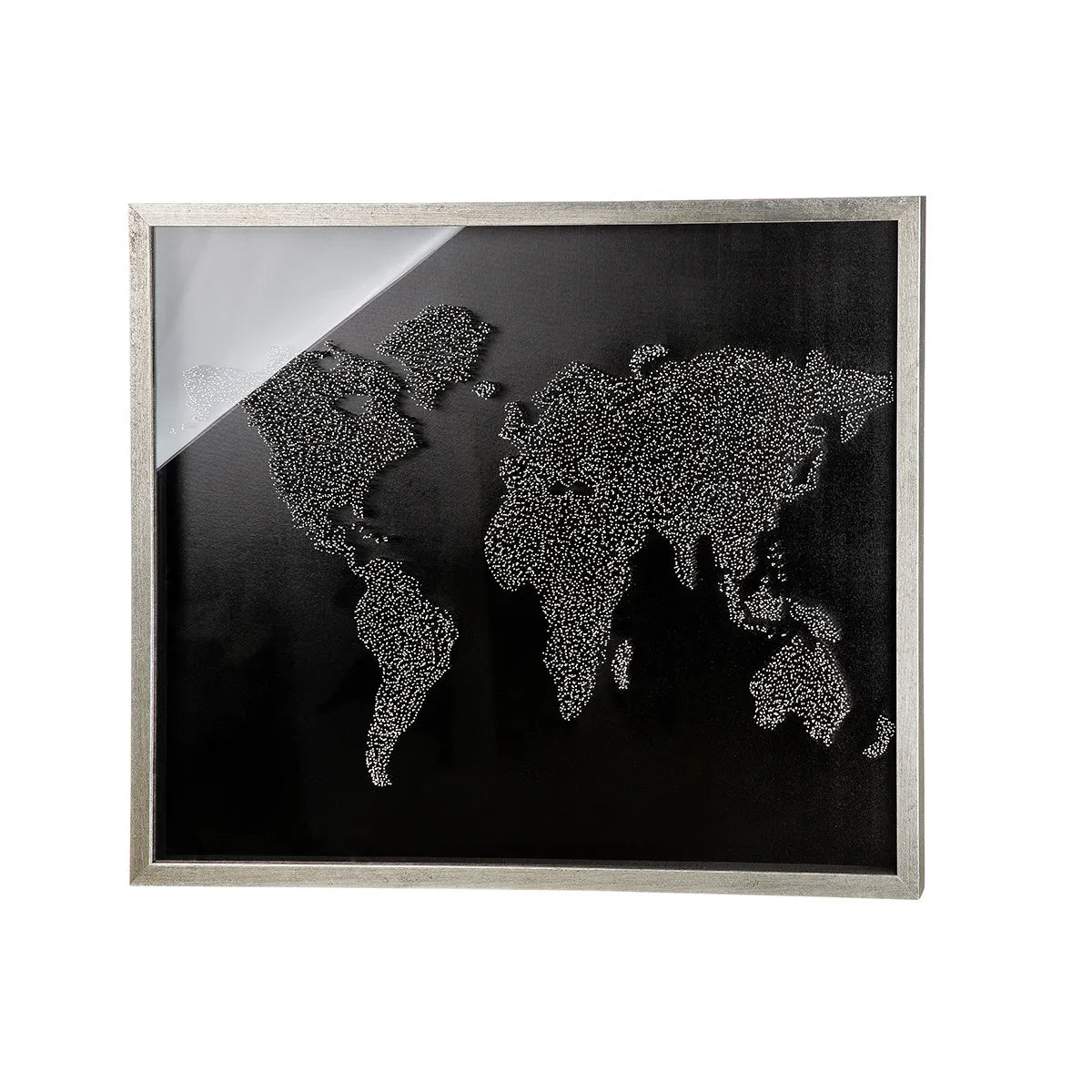 Wandbild – 3D Optik, Weltkarten Design, Glas Oberfläche - World | Gilde