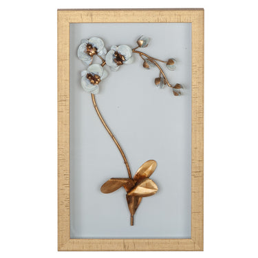 Wandbild – Blumen Motiv, Glas Design, Gold Rahmen - Fiore | Gilde