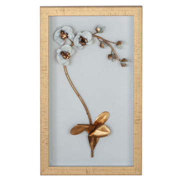 Wandbild – Blumen Motiv, Glas Design, Gold Rahmen - Fiore | Gilde