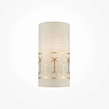 Wall light with golden metal frame and linen shade – Messina | Maytoni