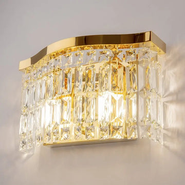 Wall light with chrome-colored metal frame and structured glass – Dune | Maytoni