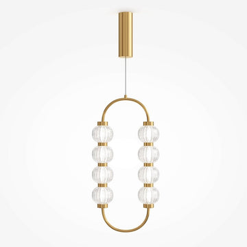 Pendelleuchte Goldfarbener Metallrahmen Gerillte Glaskugeln LED 16 W 3000 K – Amulet | Maytoni - Esszett Luxury | Stilvolles Wohnen mit Charakter