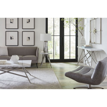 Konsolentisch – Carrara Marmor, Edelstahl Gestell, Gehrungskante Design, 78 cm Höhe - Coral | Modus Furniture International