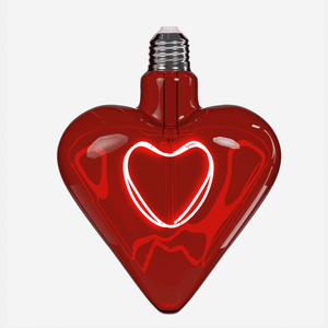 LED-Leuchtmittel – Herzform, Dekoratives Filament, Glasdesign, Rotes Licht – Heart | WERNS