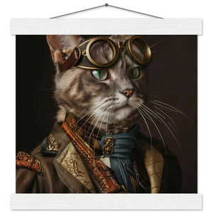 Schulposter – Korat Katze, Steampunk-Outfit, antike Taschenuhr | St Tropez Art