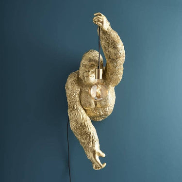 Wall Light – Sculptural Design, Striking Animal Motif, Polyresin Construction, Gold Finish – Jungle Jack | WERNS