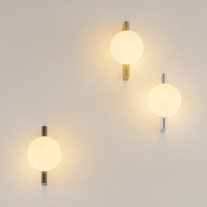 Wall light Chrome, spherical opal glass shade, G9 25W – Avant-garde | Maytoni