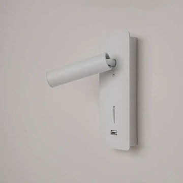 Wall lamp White aluminum casing with USB port and LED lighting – Mirax | Maytoni