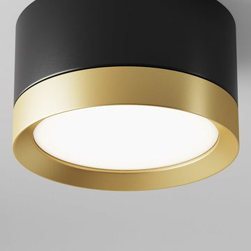 Deckenleuchte Schwarzes Aluminium mit goldener Zierleiste GX53‑Sockel 12W – Hoop | Maytoni - Esszett Luxury | Stilvolles Wohnen mit Charakter