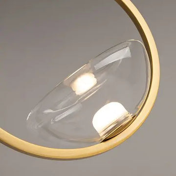 Pendant Lamp Brass-Colored Metal & Clear Glass Diffuser – Lunare | Maytoni