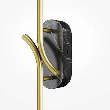 Wall lamp Satin Brass, black Marble Oval Base, integrated 5W LED 3000K – Renaissance | Maytoni