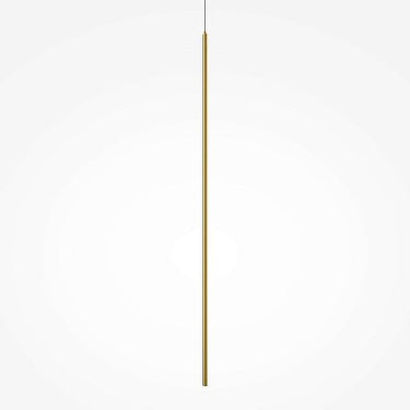 Pendelleuchte Matt - Schwarz mit Messing - Details Lineares Design & Integrierte LED – Halo | Maytoni - Esszett Luxury | Stilvolles Wohnen mit Charakter