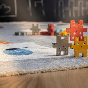 Teppich – Tiermotiv Design, Recycelte Baumwolle, Waschbare Oberfläche - Joanna 613 | Kayoom
