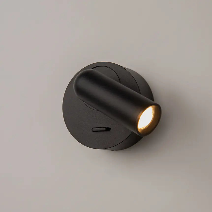 Wandleuchte – Schwarzes Metall und Aluminium, 3 W Leistung, Runde Basis, 8,5 cm Höhe - Mirax | Maytoni