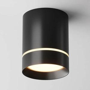 Matte black aluminum ceiling light with LED and warm white light – Onda | Maytoni