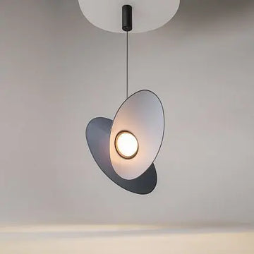 Pendant Light with Oval Fabric Shade, Black Aluminum Frame & Integrated LED – Evolution | Maytoni