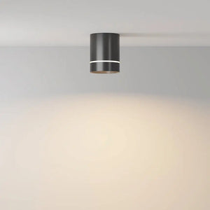 Matte black aluminum ceiling light with LED and warm white light – Onda | Maytoni